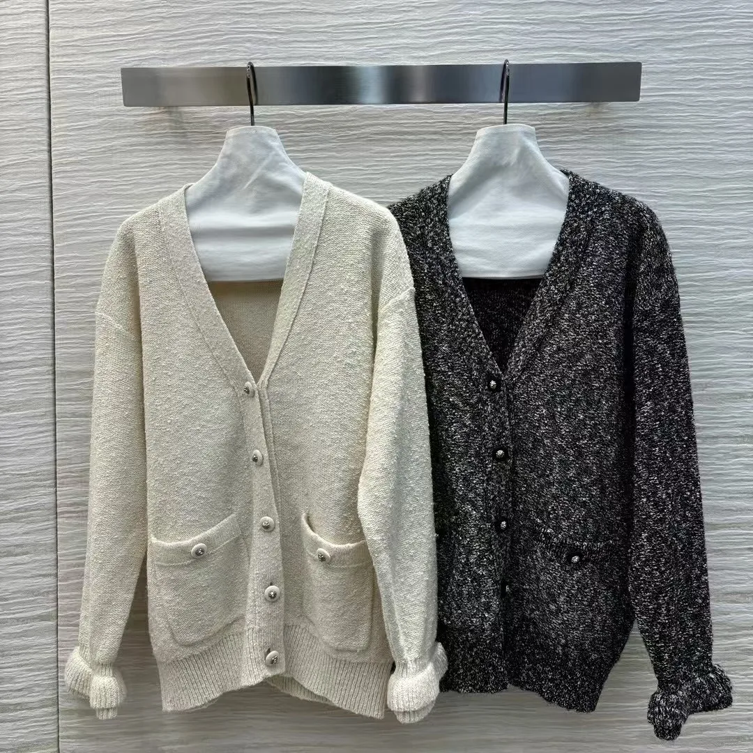 High end customized women's cashmere blended knitted cardigan