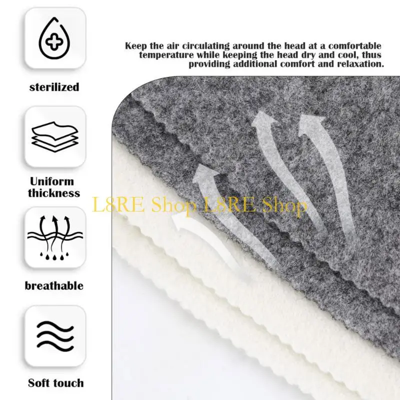 L8RE 2PCS قبعات ساونا قبعات الصوف SPAs قبعة مقاومة لدرجات الحرارة عالية درجة الحرارة