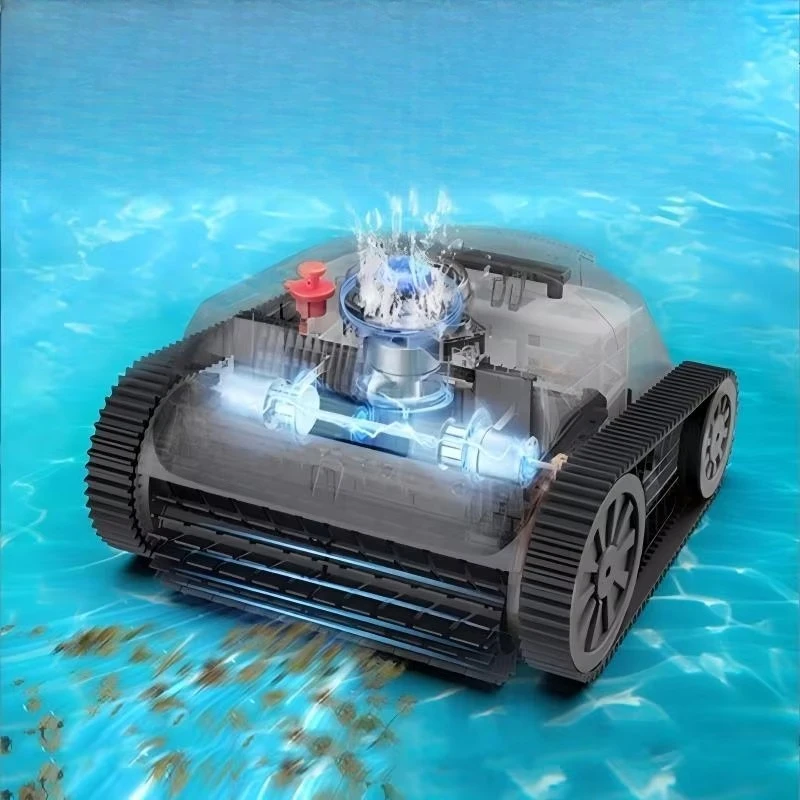 Crawler-Type Automatic Pool Cleaning Robot for Residential Swimming Pool
