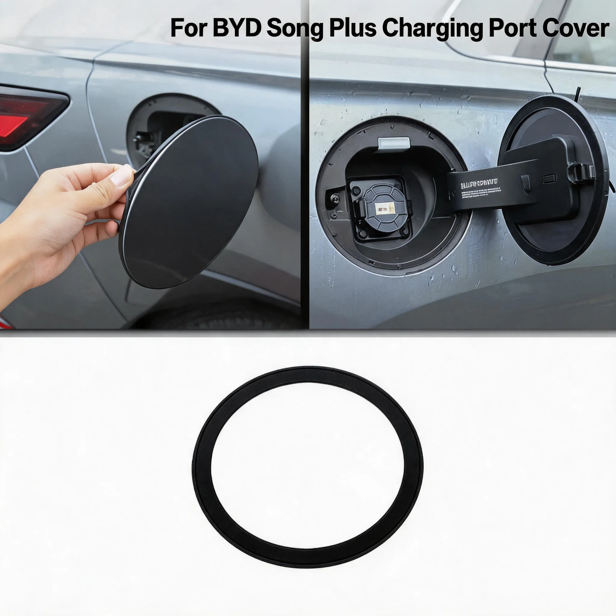 

Silicone Dust Plug Protective Sealing Ring For BYD Song Plus Charging Port Cover Fuel Tank Cover Waterproof Dustproof Protector