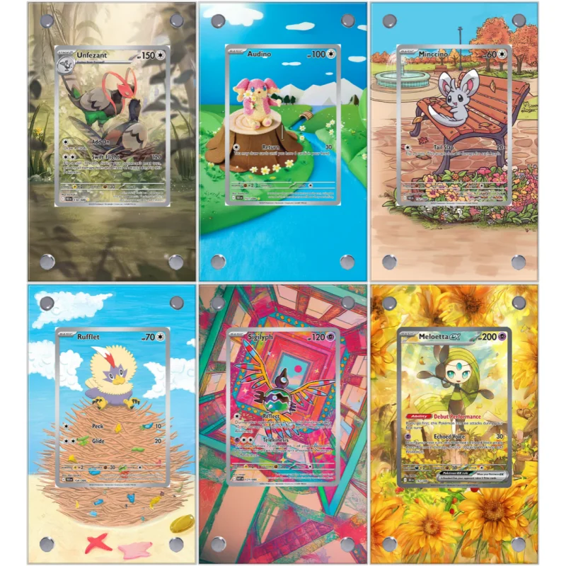

Pokemon Sv10 Meloetta Fennel Extended Art Display Case Collection Card Extended Painting Psa Anime Display Rack Excluding