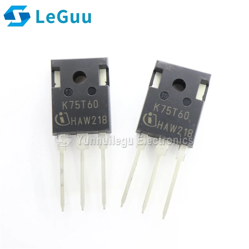 New 10PCS/Lot IKW75N60T K75T60 IKW75N60TA K75T60A 75T60 75N60 TO-247 75A 600V Power IGBT Transistor