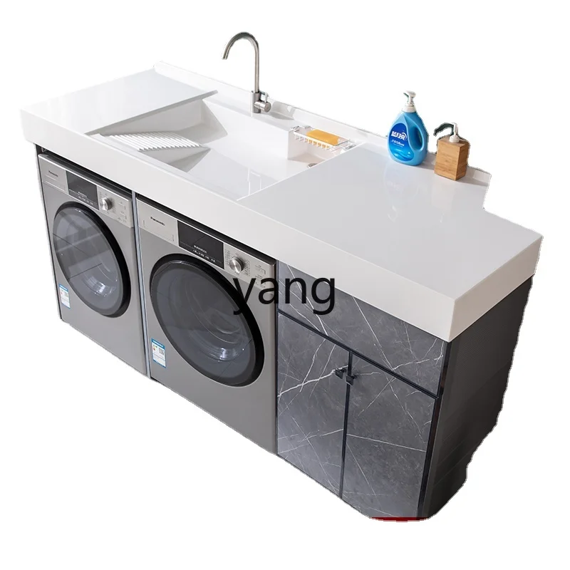 

CX Double Washing Machine Cabinet Washbasin Integrated Combination Balcony Dryer Companion Alumimum Bathroom Cabinet