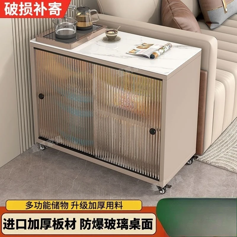 

Simple and modern side table corner living room side cabinet sofa corner table narrow crevice armrest table movable solid wood
