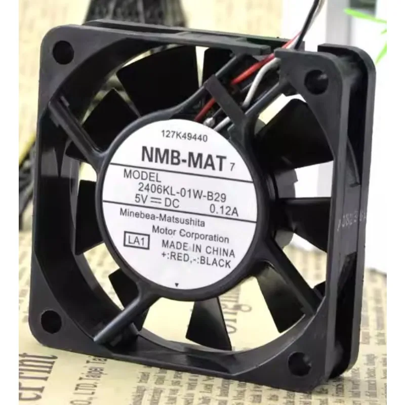 

Новый вентилятор-кулер для NMB 2406KL-01W-B29, бесшумный охлаждающий вентилятор с двойным шариком, 6 см, 6015, 5 В, 0,12 А, 60*60*15 мм