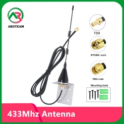 Antena Lora Omni Wifi de 433Mhz para aumentar la señal, enrutador interior y exterior, alta ganancia, 10dbi, con ts9 SMA