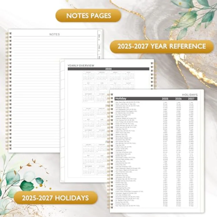 20252027 مخطط شهري 3 سنوات مخطط شهري 20252027 من يوليو. 2025 يونيو. 2027 9 × 11 بوصة مع وعاء داخلي علامات تبويب ملونة مطلية