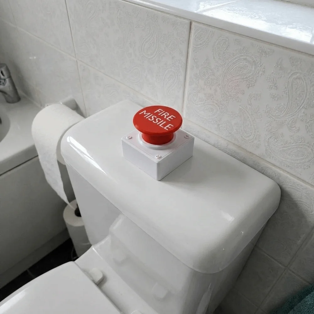 Stylish Space-Themed Toilet Tank Press Button Solid Reliable Material Distinctive Eye-Catching Flush Replacement Button