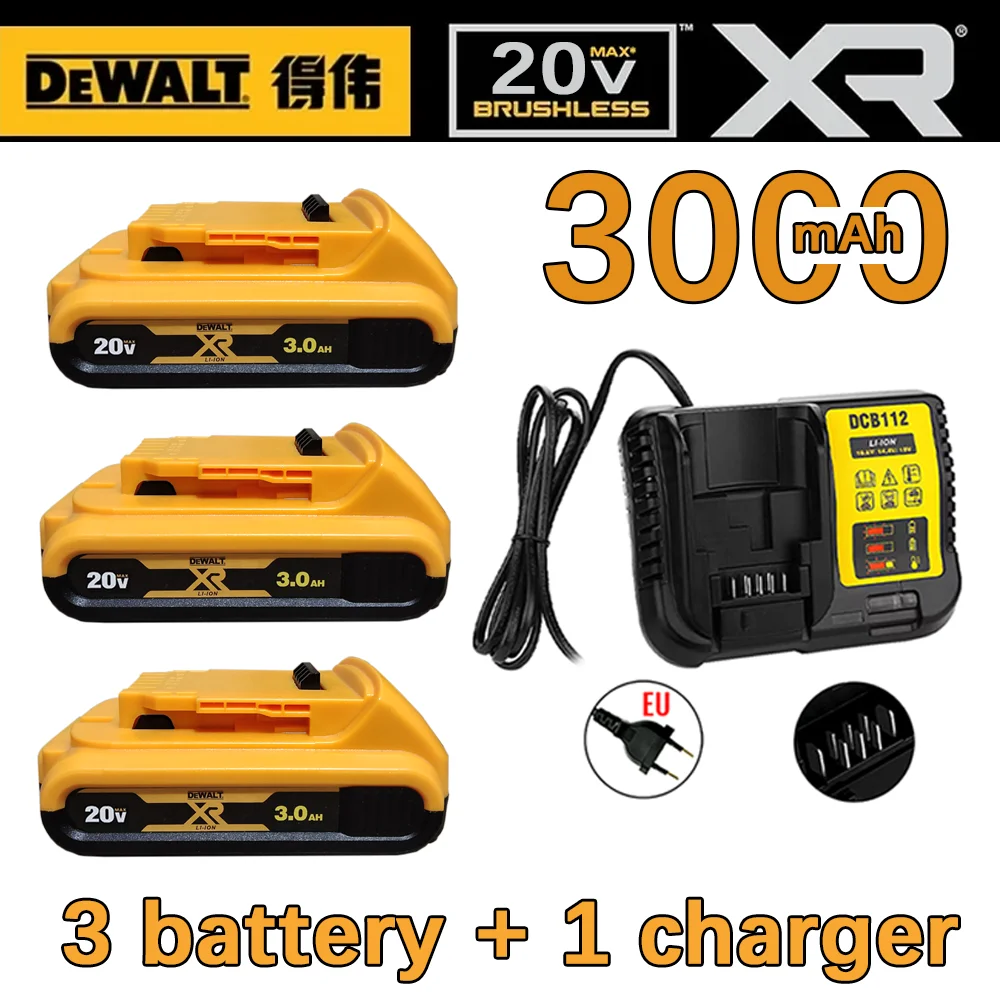 

100% DeWalt 18V 20V Max Lithium Batteries 20V 3Ah DCB203 Li ion Battery ReplacementDCB206 DCB205 DCB204 DCB200Power Tools