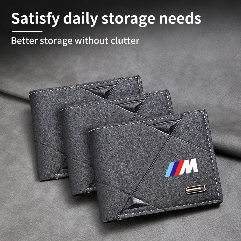 Men's Multifunctional Wallet Card Storage Bag Short Coin Purse Gift For BMW X1 X2 X3 X4 X5 X6 X7 G20 G30 6GT E46 E90 E60 F10 E39