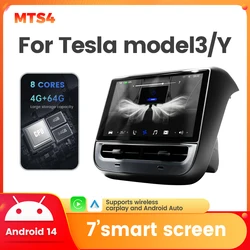 Android 14 For Tesla model3 Y 7inch smart screen Car Radio Multimedia Player Air Conditioner Control Car-play Android Auto WIFI