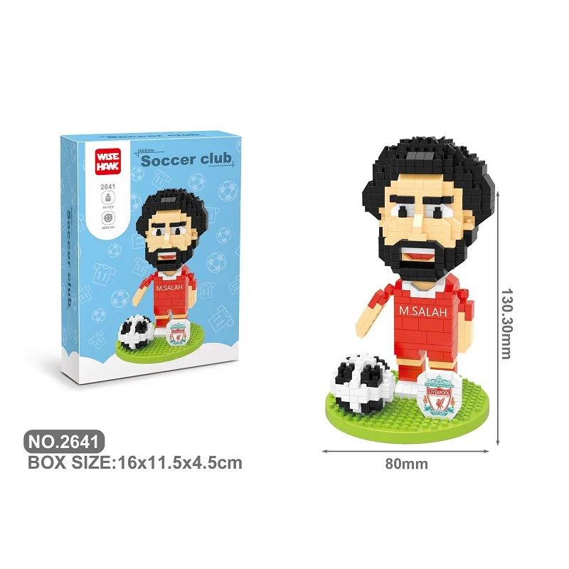 Football star Messi Character Series Model Small Particle Building Blocks Children\'s Puzzle Assembling Building Block Toy Gift