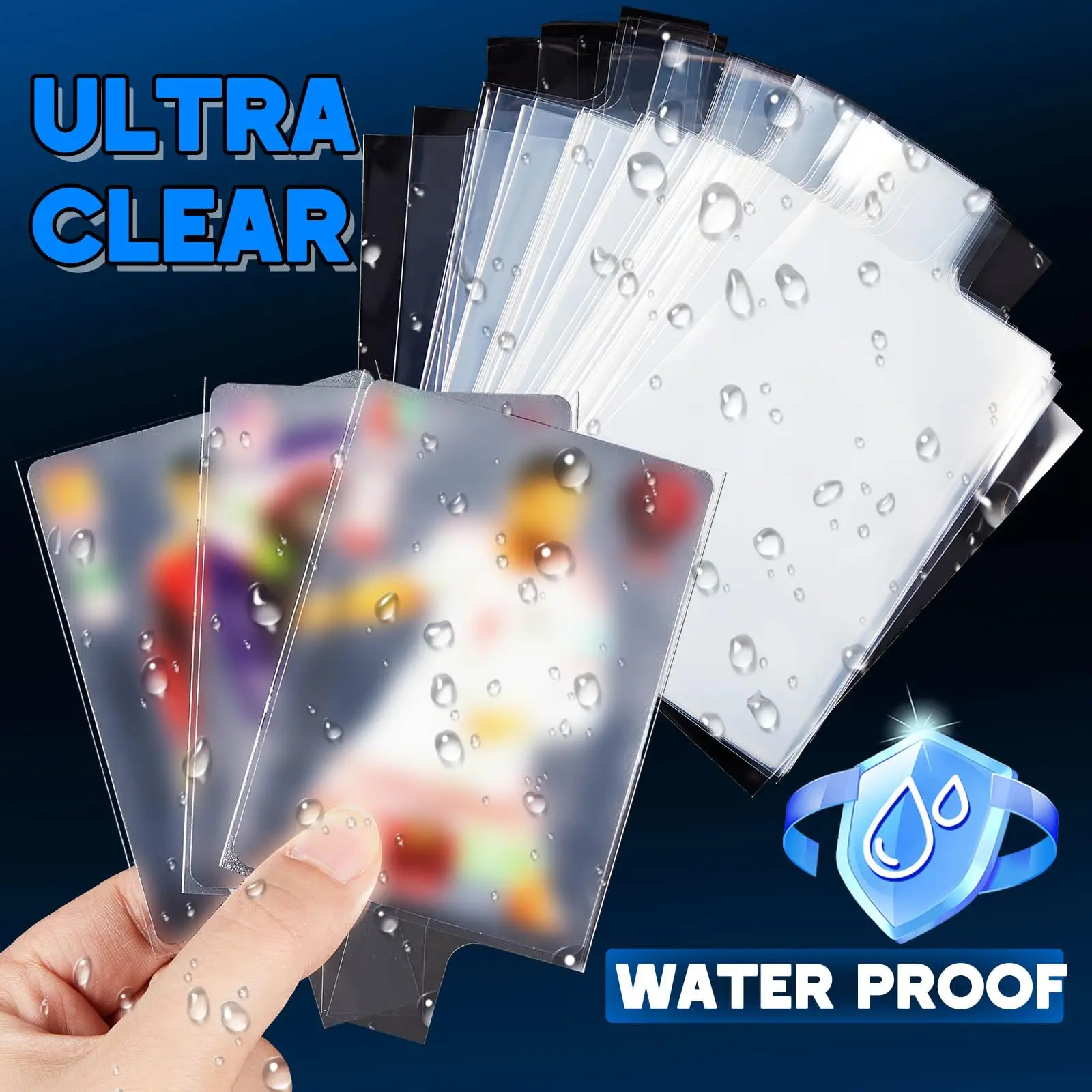 100-1000 Stück 65*90mm Transparente Kartenhüllen mit Erhöhung, passend für YuGiOh-Spielkarten, Schutzhülle, Sammelmappe, Etui – Detail 5