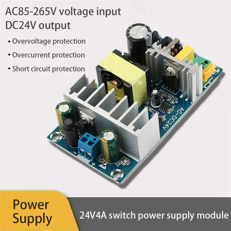 BTLIFE-100W 24V 4A ハイパワー スイッチング電源基板 AC85-265V ユニバーサル 50HZ/60HZ AC-DC 電源モジュール