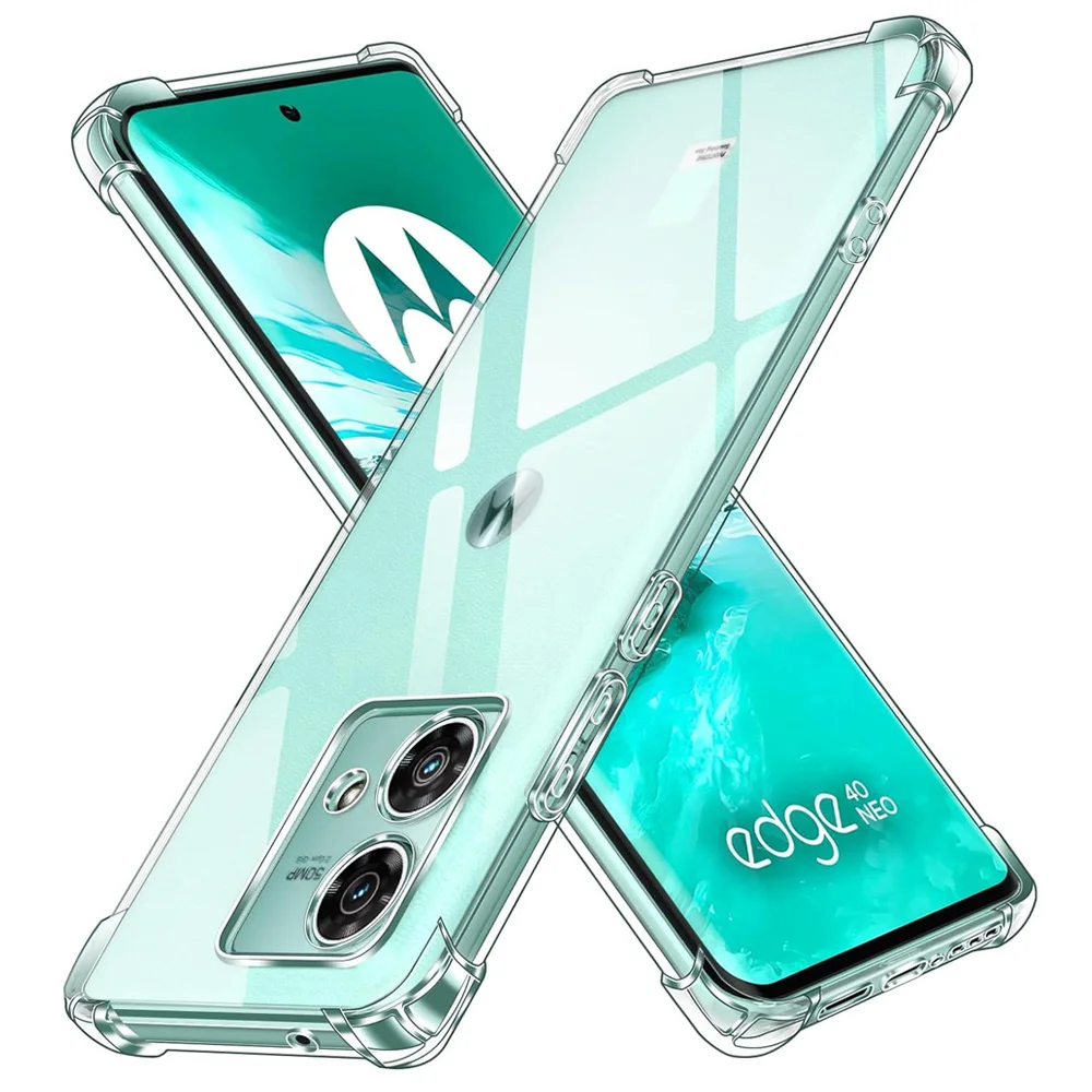 حافظة ناعمة شفافة لهاتف موتورولا إيدج 40 نيو درع غطاء مقاوم للصدمات Coque Moto Edge60 Fusion Edge50 50 60 Pro 5G ممتص الصدمات