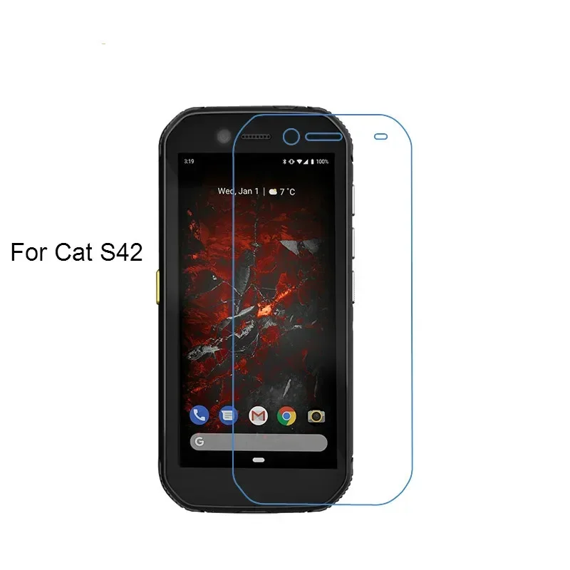 Exunton Protector de pantalla para Caterpillar Cat S42 H+ S42 Hygiene Plus 2.5D 9H vidrio templado para Cat S32 vidrio Protector frontal