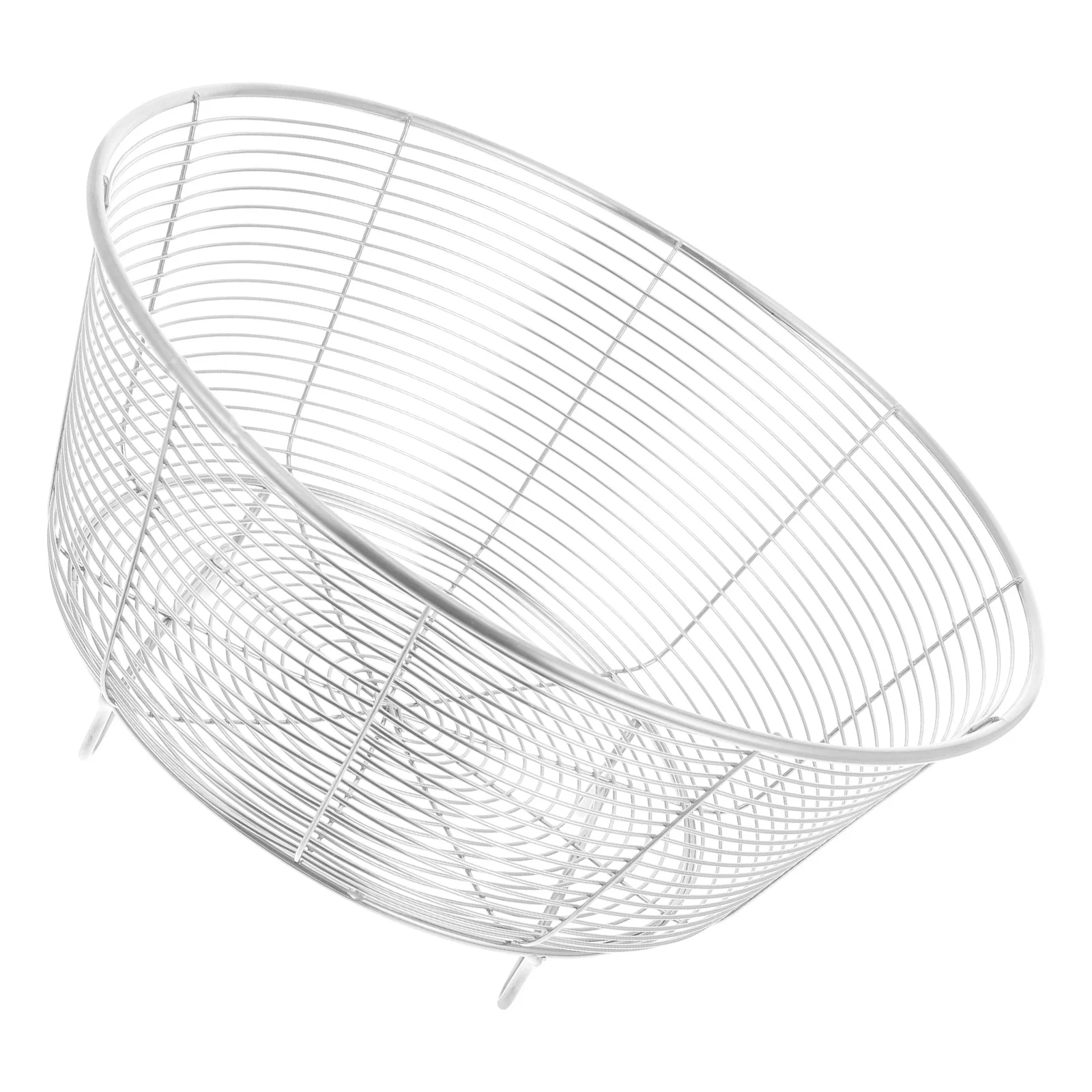 

Fruit Stainless Steel Basket Decorative Stand Corner Foldable Bowl Flat Candy Dish Bread Baskets for Serving Silver Black Wire