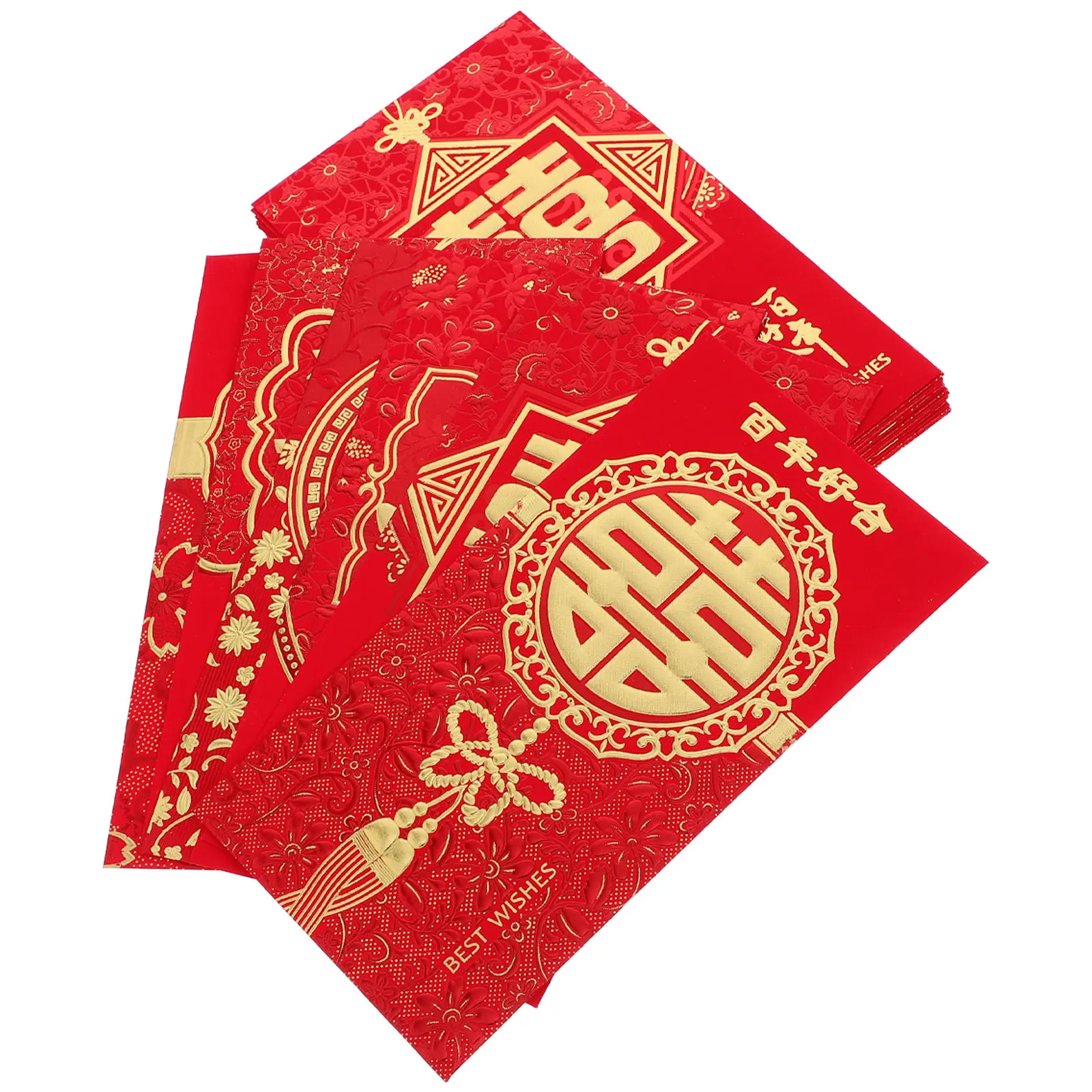 

24Pcs Wedding Red Envelopes Traditional Chinese Paper Money Packets Red Packets for Cash Gifts Party Decorations Luck