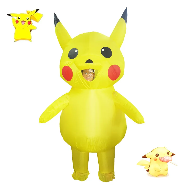 بدلة بيكاتشو التأثيرية القابلة للنفخ، أزياء لطيفة قابلة للنفخ لحفلات الهالوين، أزياء حفلات الأدوار