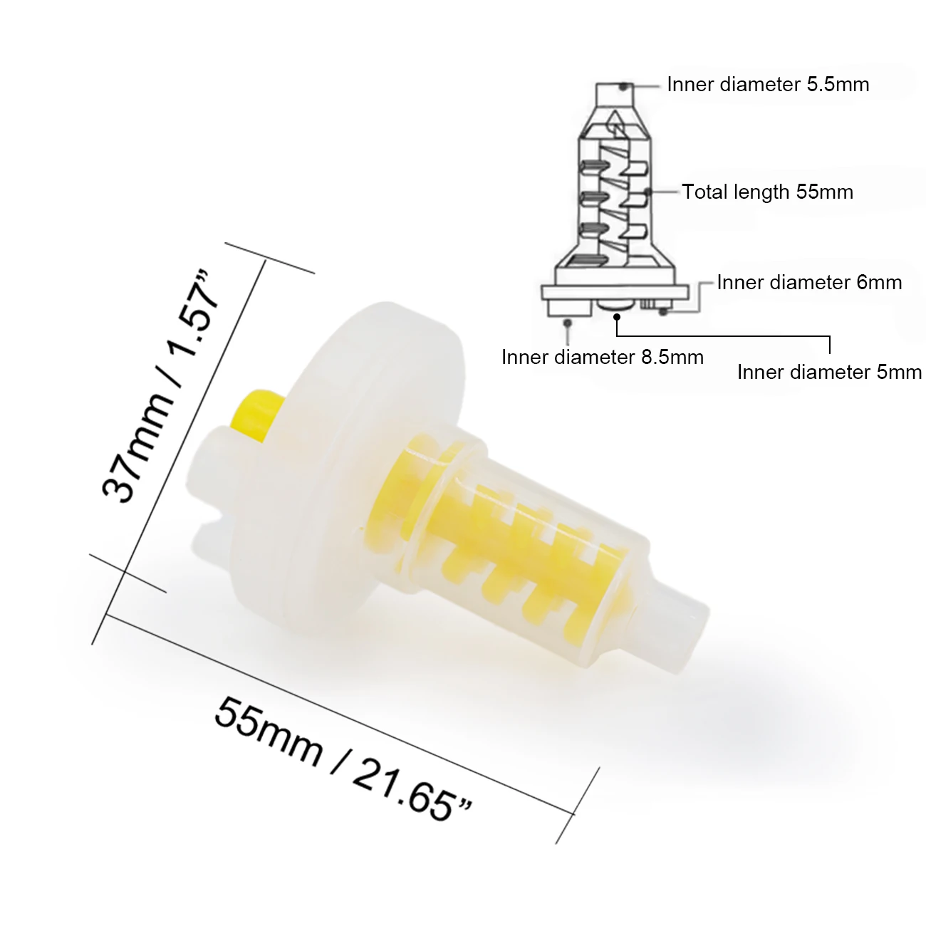 TJDent 50pcs Yellow Dental Dynamic Mixing Tips Dentistry Impression Material for Imprinting Machine Fits Pentamix Mixing Machine