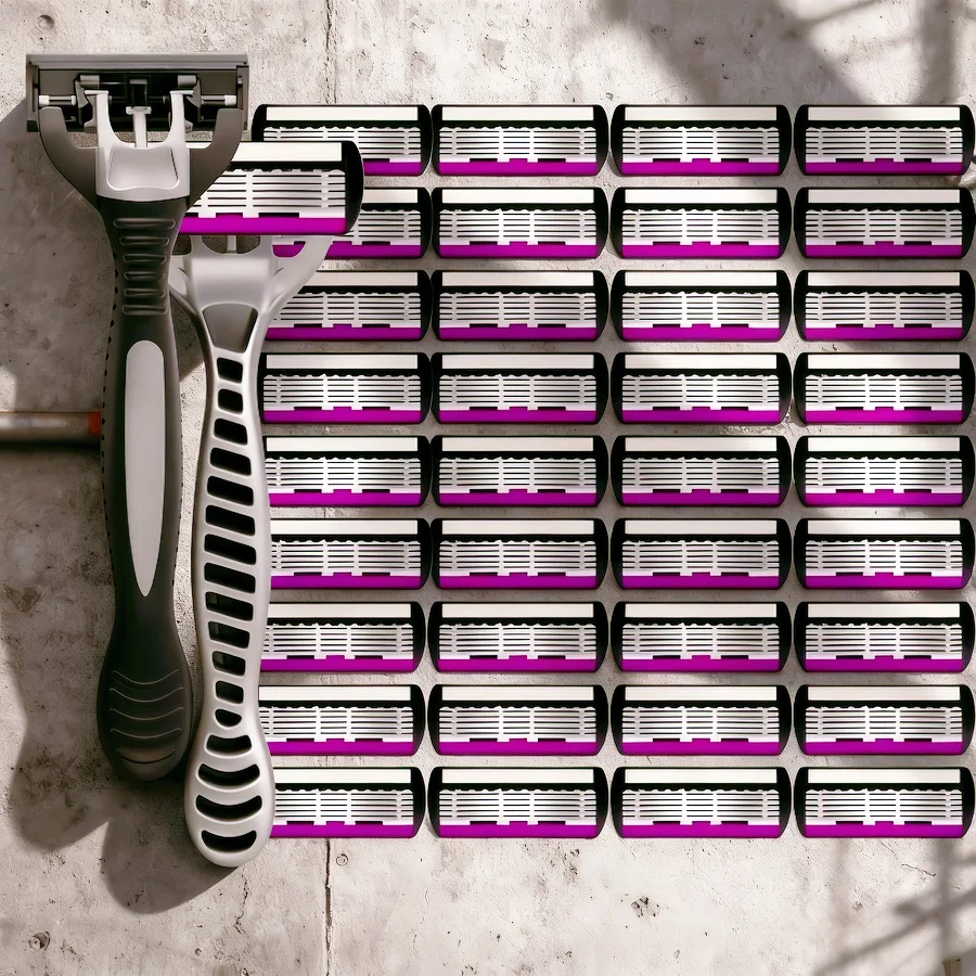 

Мужская ручная безопасная бритва, 6-слойный нож для удаления волос из нержавеющей стали, сменная бритвенная головка, инструменты для бритвы.