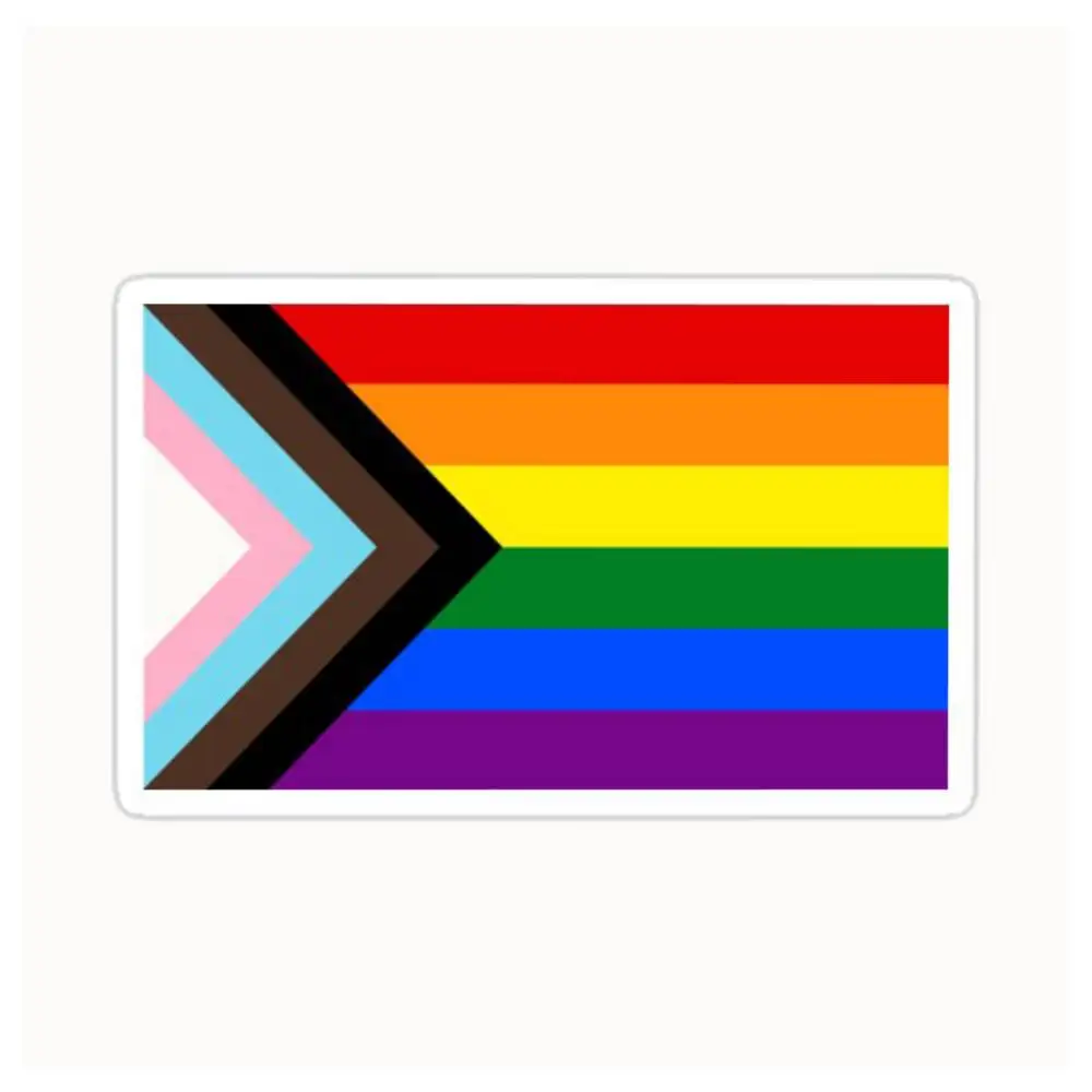 Progress Pride Flag Waterproof Stickers For Decorating Car Windows Motorcycles And Computers.