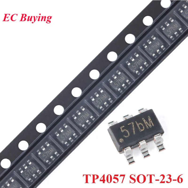 10/5pcs TP4057 SOT-23-6 SOT23 500mA Battery Power Management Chip IC Controller New Original