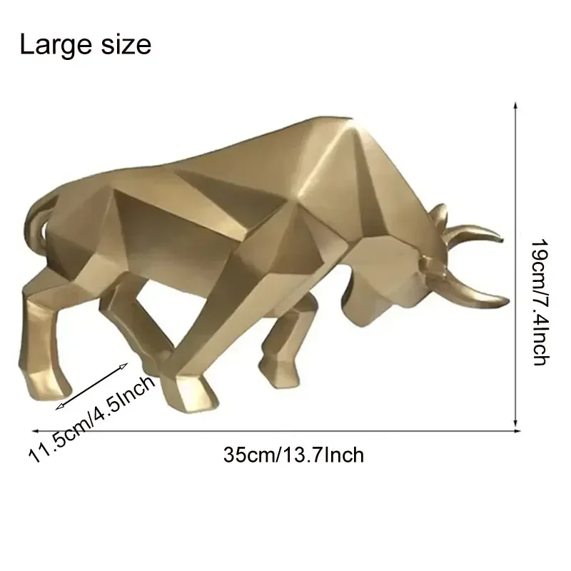 Nordic Resin Bull Statue 12