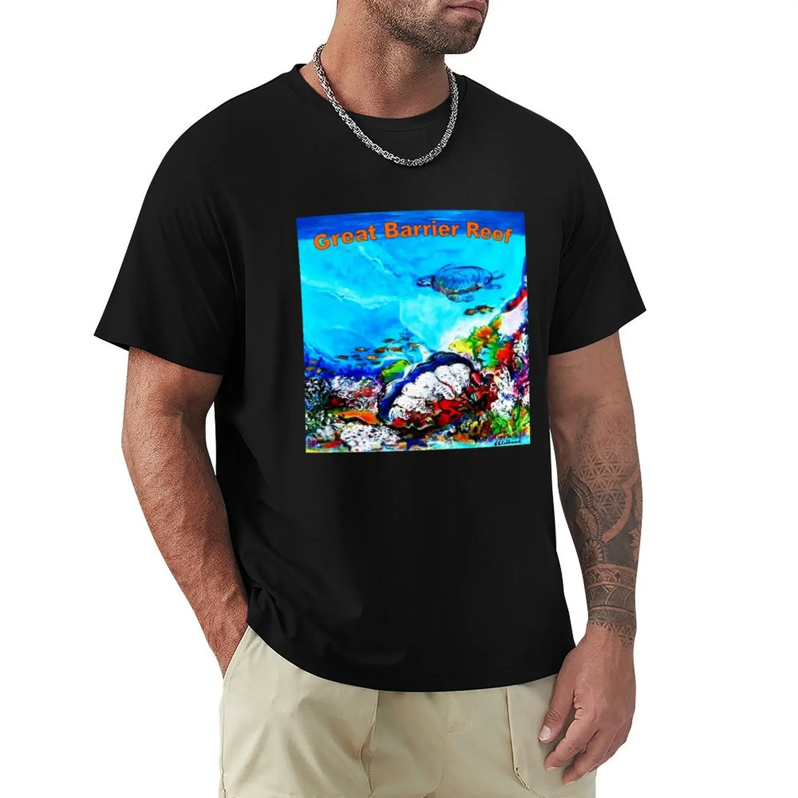 Great Barrier Reef T-Shirt designer shirts quick-drying mens clothes