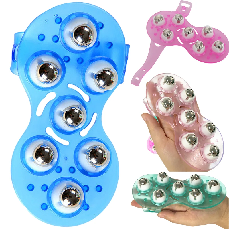 Roller Ball Body Massage Glove Anti-Cellulite Muscle Pain Relief Relax Massager For Neck Back Shoulder Buttocks Face Lift Tools