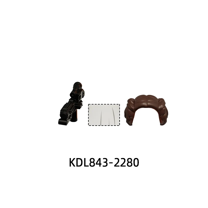 Les armes KDL843 pantalons pièces de cheveux figurines d'action pistolet épée modèle blocs MOC briques ensemble cadeaux jouets