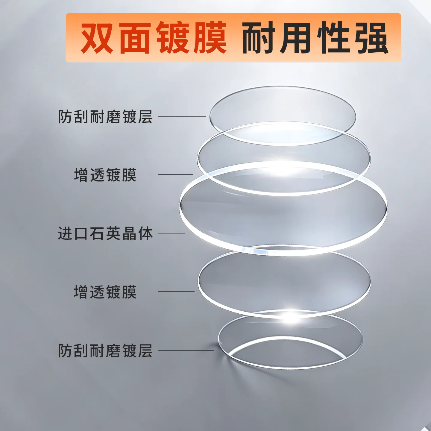 Laser-cut protective lens D30T5 double-sided coated 37*7 imported quartz fiber optic accessory window mirror