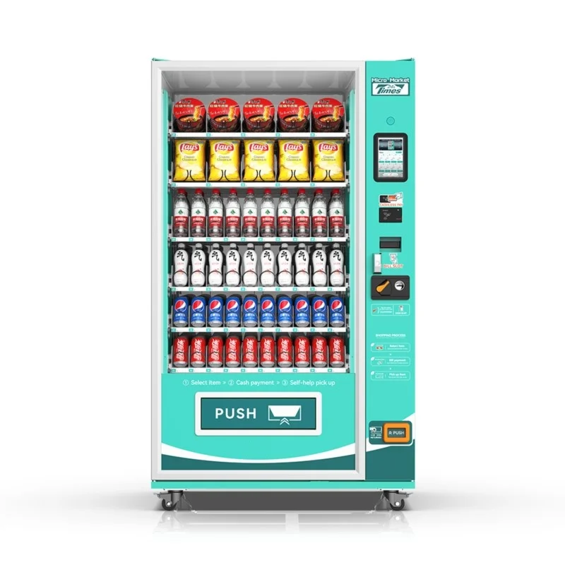 Factory Supply Customized Foods And Drinks Combo Vending Machine Touch Screen Vending Machine 24 Hours Unattended 