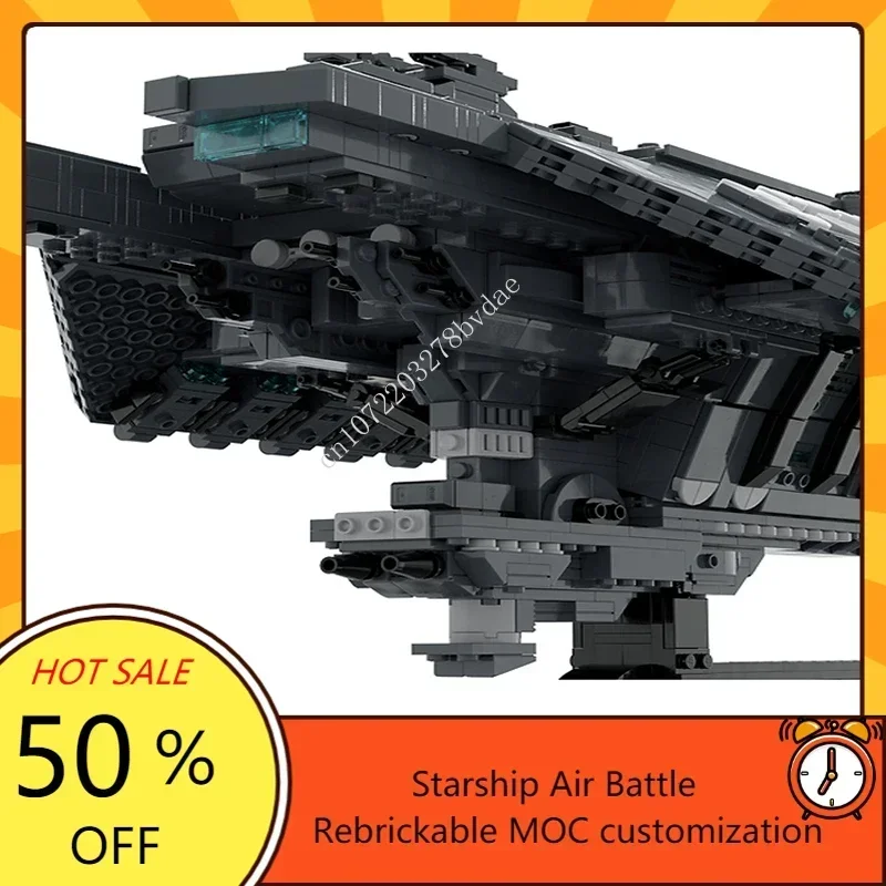 UNSC Spirit of Fire Space War Weapon MOC SpaceShip Battle Model Building Blocks Architecture DIY Education Assembly Model Toys