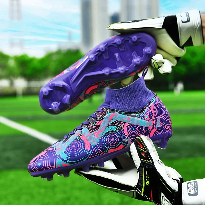 

Hot Selling Unisex Sneakers Youth Grass Anti Slip Men Women Football Shoes Affordable Durable Adult Professional Soccer Shoes