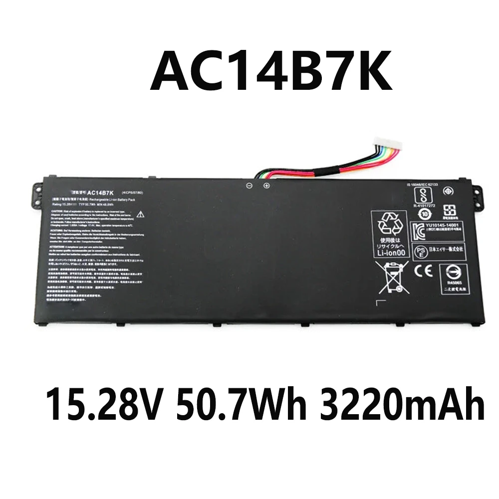 AC14B7K 15.28V 48.8Wh Laptop Battery For Acer Spin 5 SP515-51GN SP515-51GN-80A3 For Swift 3 SF314-54 SF314-52 Series