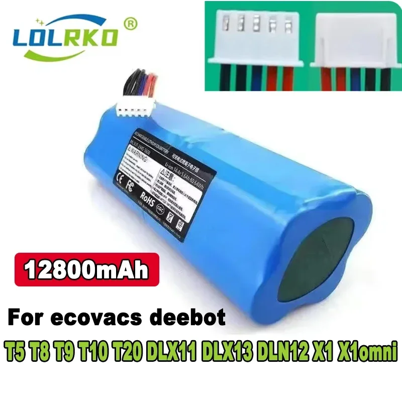 14.8V 9800mAh battery For ecovacs deebot T5 T8 T9 T10 T20 DLX11 DLX13 DLN12 X1 X1omni X1turbo Sweeping Robot Battery