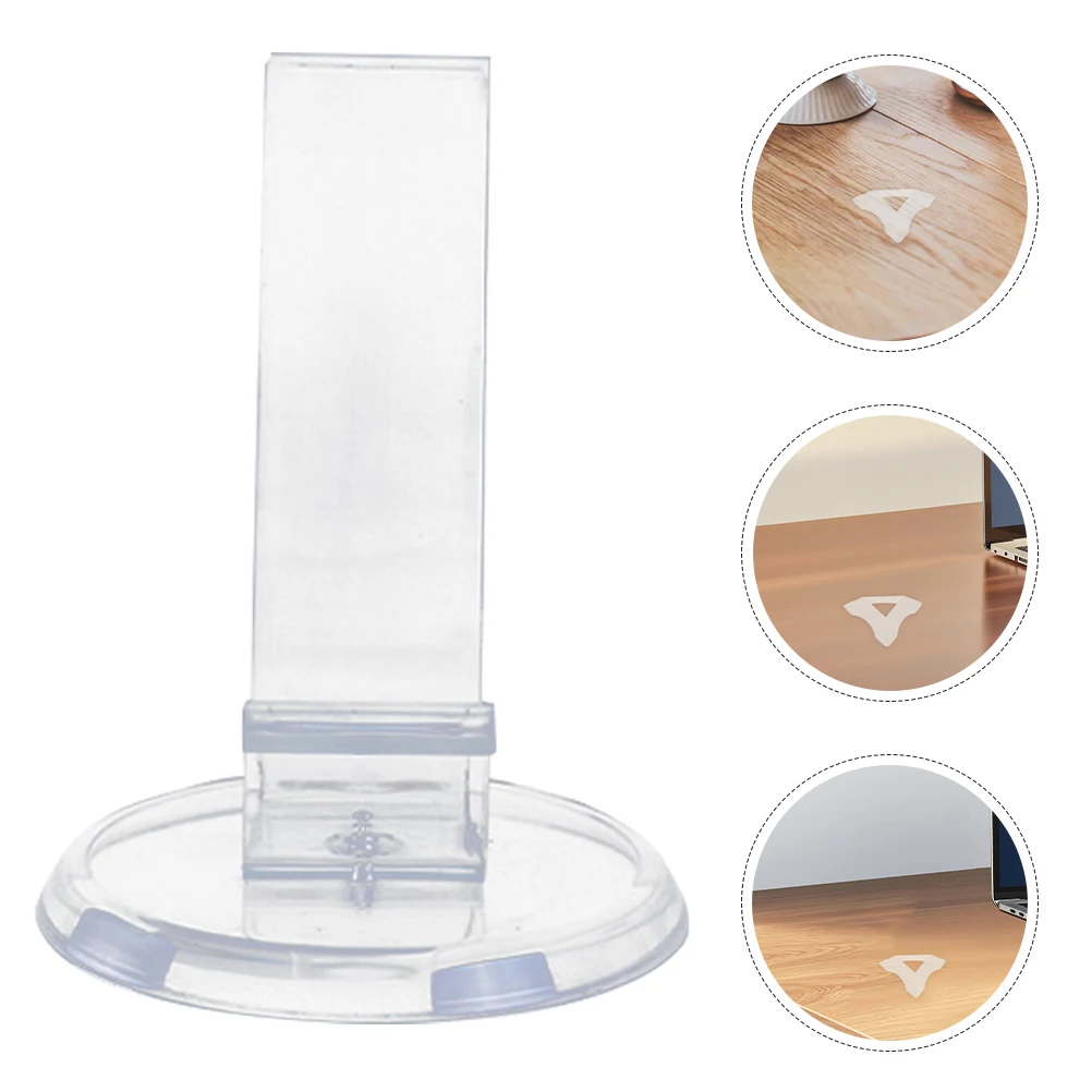 24 Pcs Transparent Cube Base Tripod Stands for Display Crystal Toy Shelf Plastic Sphere Rack