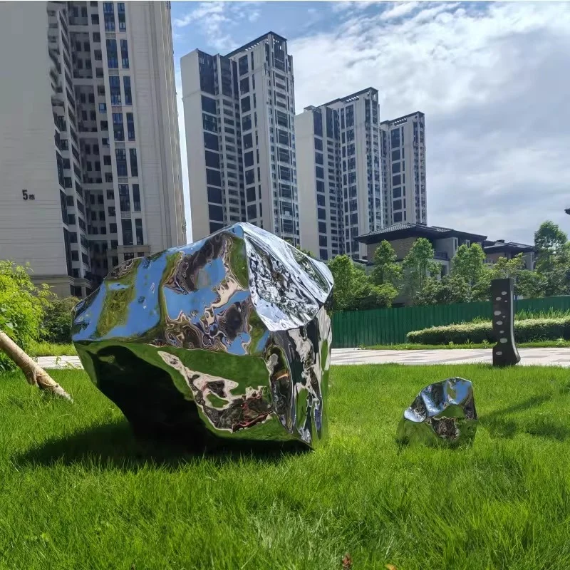 Diamond shape geometric stainless steel decorative sculpture | Creative art decoration garden layout