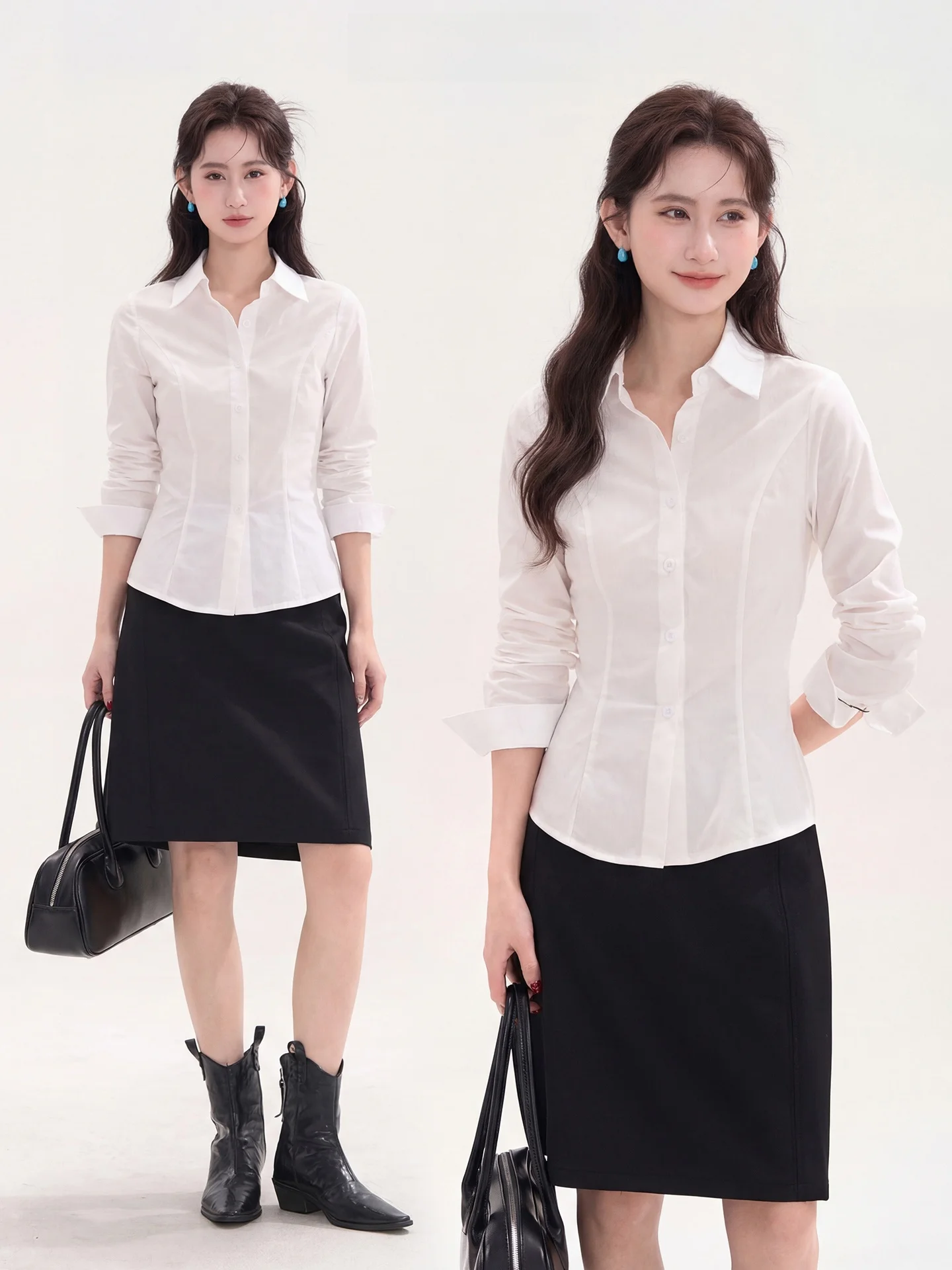 

Высококачественная белая женская рубашка Heme: приталенная, хлопковая, повседневная, для работы и отдыха, весна-лето, элегантный стиль, китайский бренд