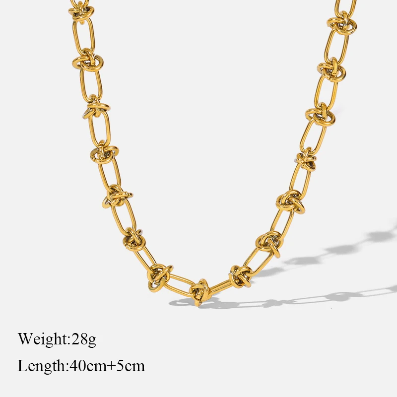 GANPUP 316l Edelstahl Metall Kurze Kette Choker Halskette für Frauen Modisches Collier Wasserdichte Halskette Schmuck Damengeschenk – Detail 6