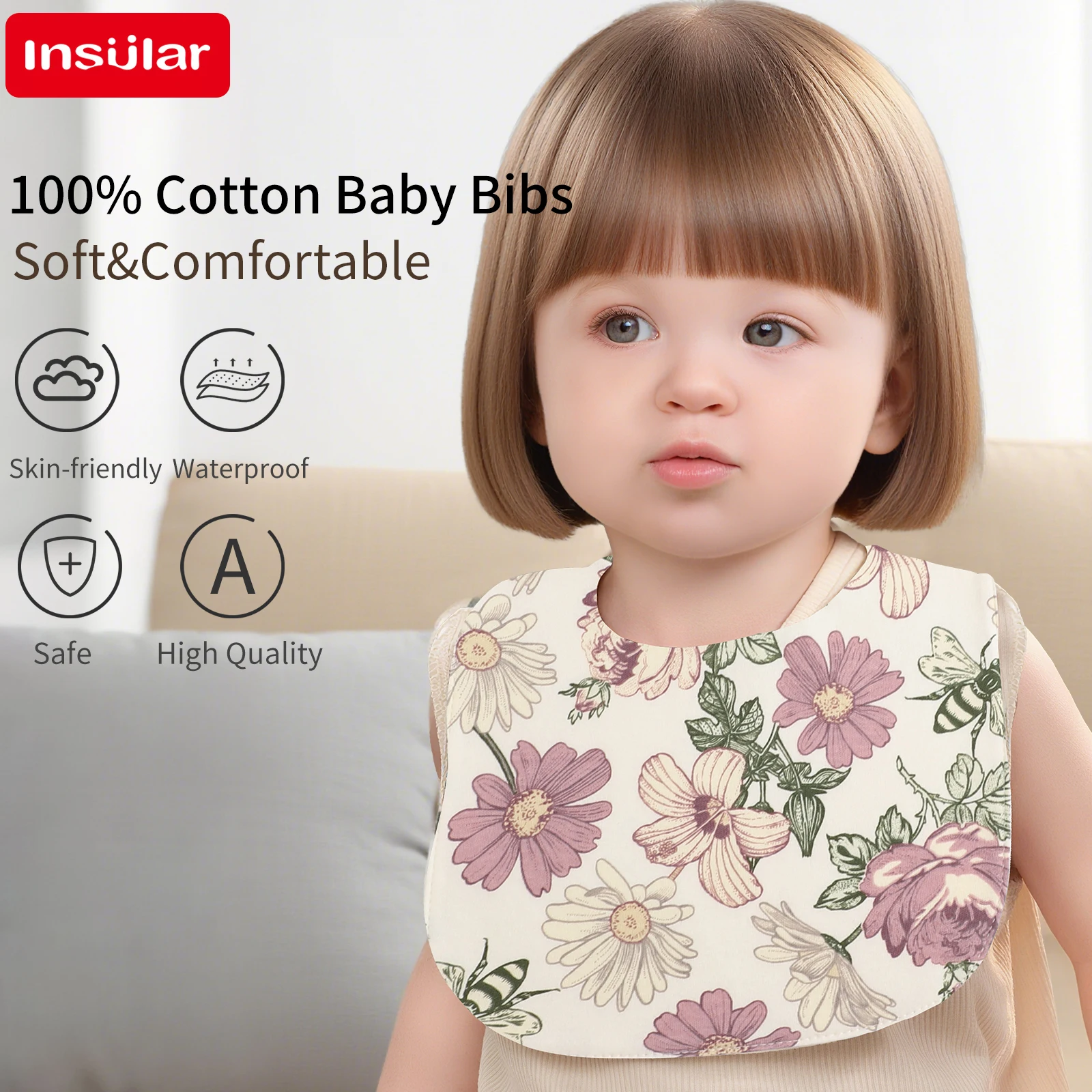 

3Laye rCottonr мультяшный хлопковый нагрудник муслиновые хлопковые вещи для новорожденных с принтом на кнопке мягкое полотенце со слюной отрыжка слюня ткань для кормления