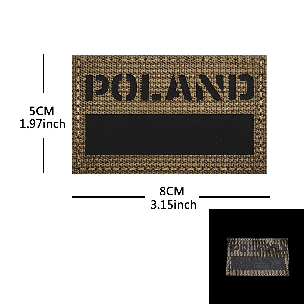 شارات التصحيح بالأشعة تحت الحمراء بعلم بولندا البولندية لملحقات حقيبة الظهر