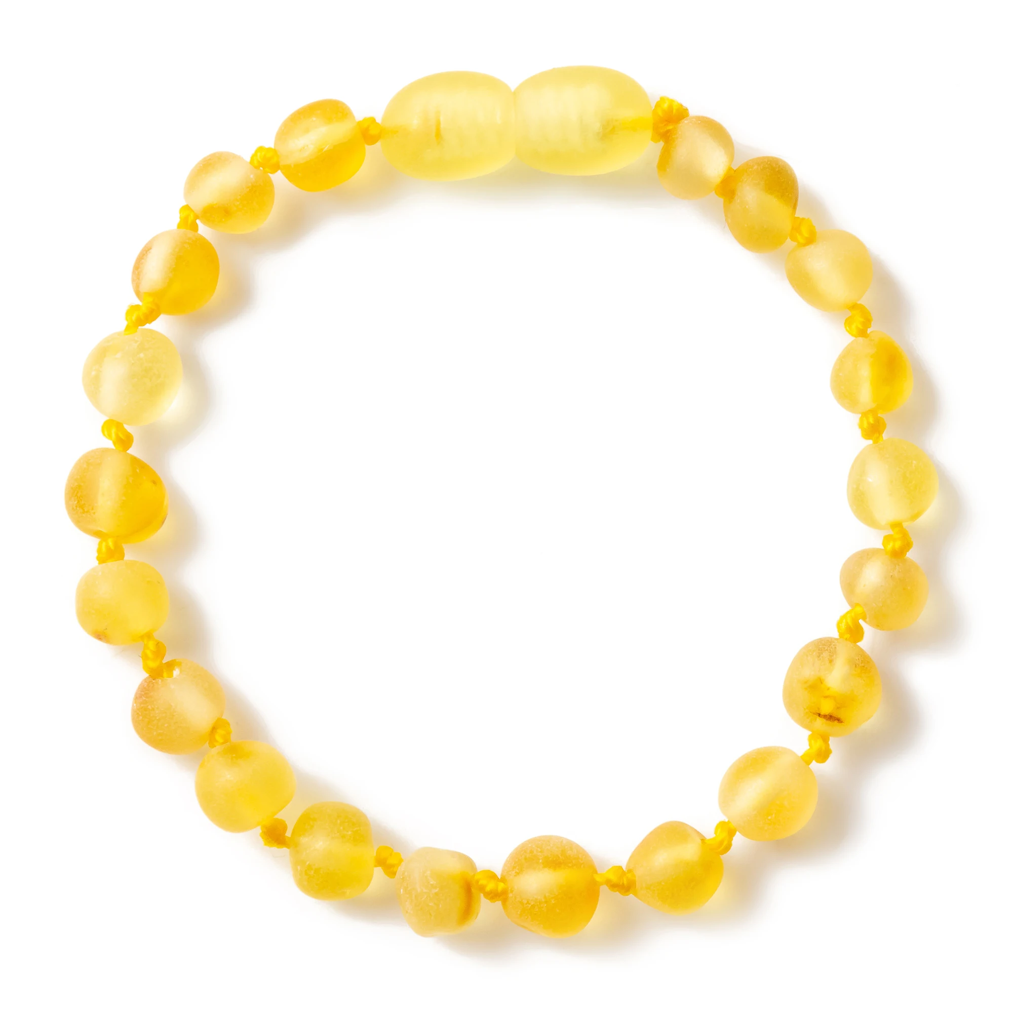 Best Raw Baltic Amber Bracelet for Adult(Lemon Raw) - 2 Sizes - Handmade Jewelry