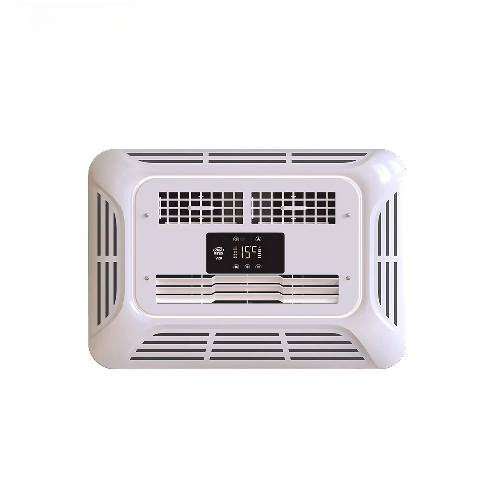 DC 12V Electric 1950W Rooftop Cabin Cooler 24 Volt AC System Parking Roof Air Conditioner for Trucks Auto Parking Conditioner