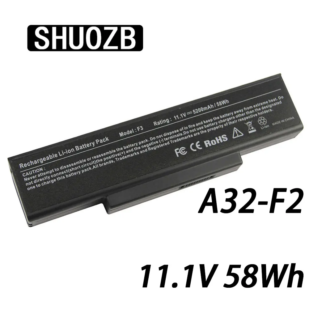 

SHUOZB Laptop Battery A32-F2 A32-F3 A32-Z94 A32-Z96 For Asus Z53 M51 Z94 A9T F2F F3 F3S F3K F3T F3U F3SA F3SV F3JR F3JA F3E F3KE