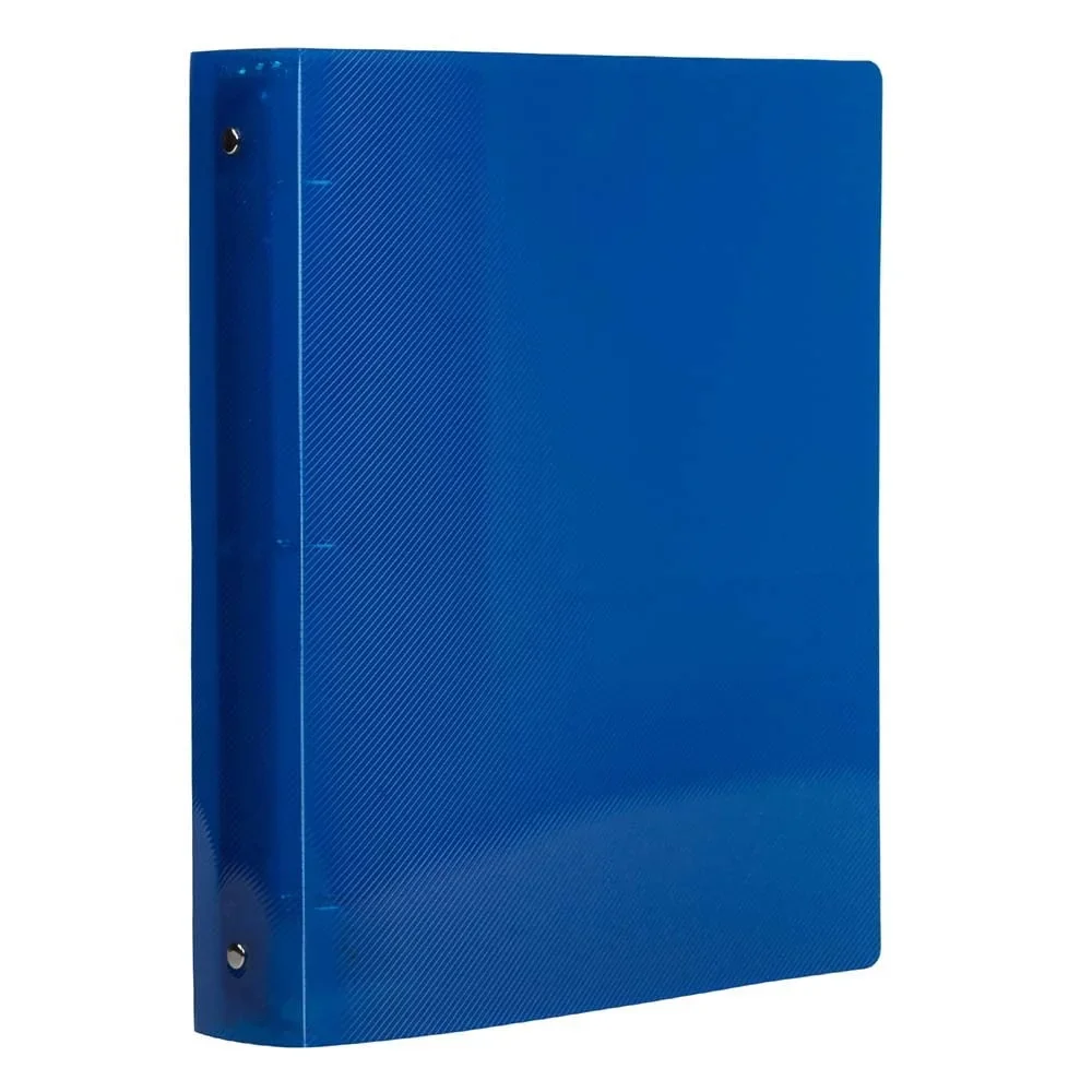 Plastic Binders with 3 Metal Rings Durable Organizer School Office Home 1 Pack Features Folder Pocket