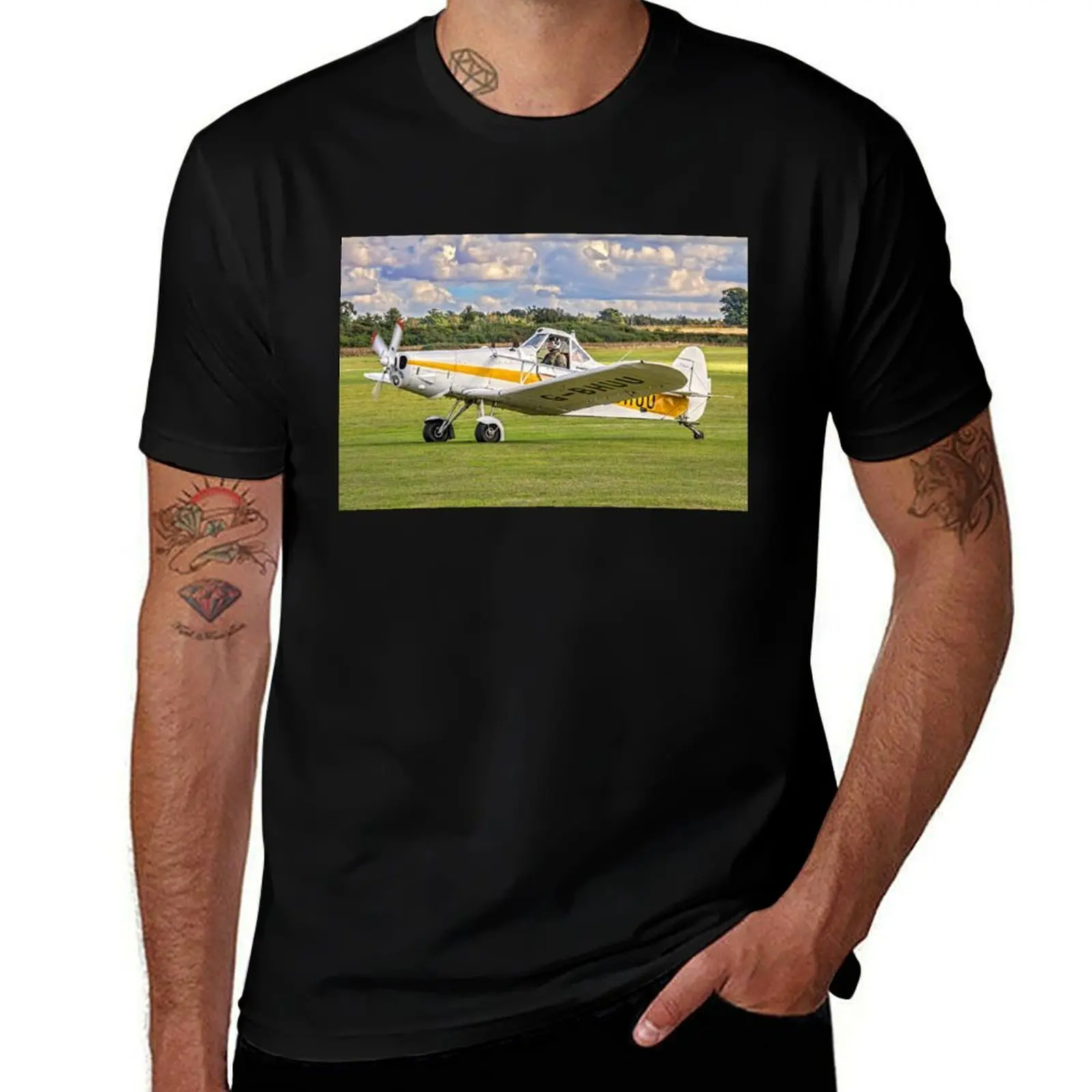 Piper PA-25 Pawnee 235 G-BHUU T-Shirt cotton t shirt man T-Shirt