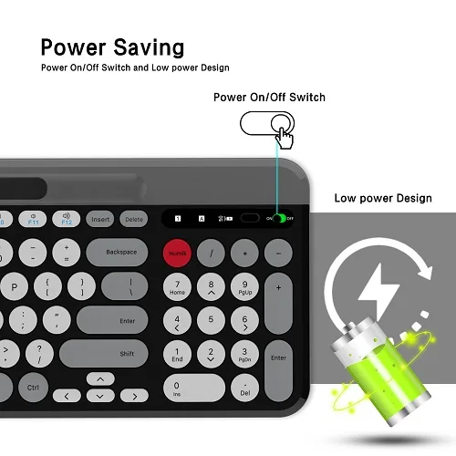 لوحة مفاتيح غشائية للألعاب 98 مفتاحًا 2.4G BT Type-C مجموعة لوحات مفاتيح ماوس لاسلكية للألعاب المكتبية #5