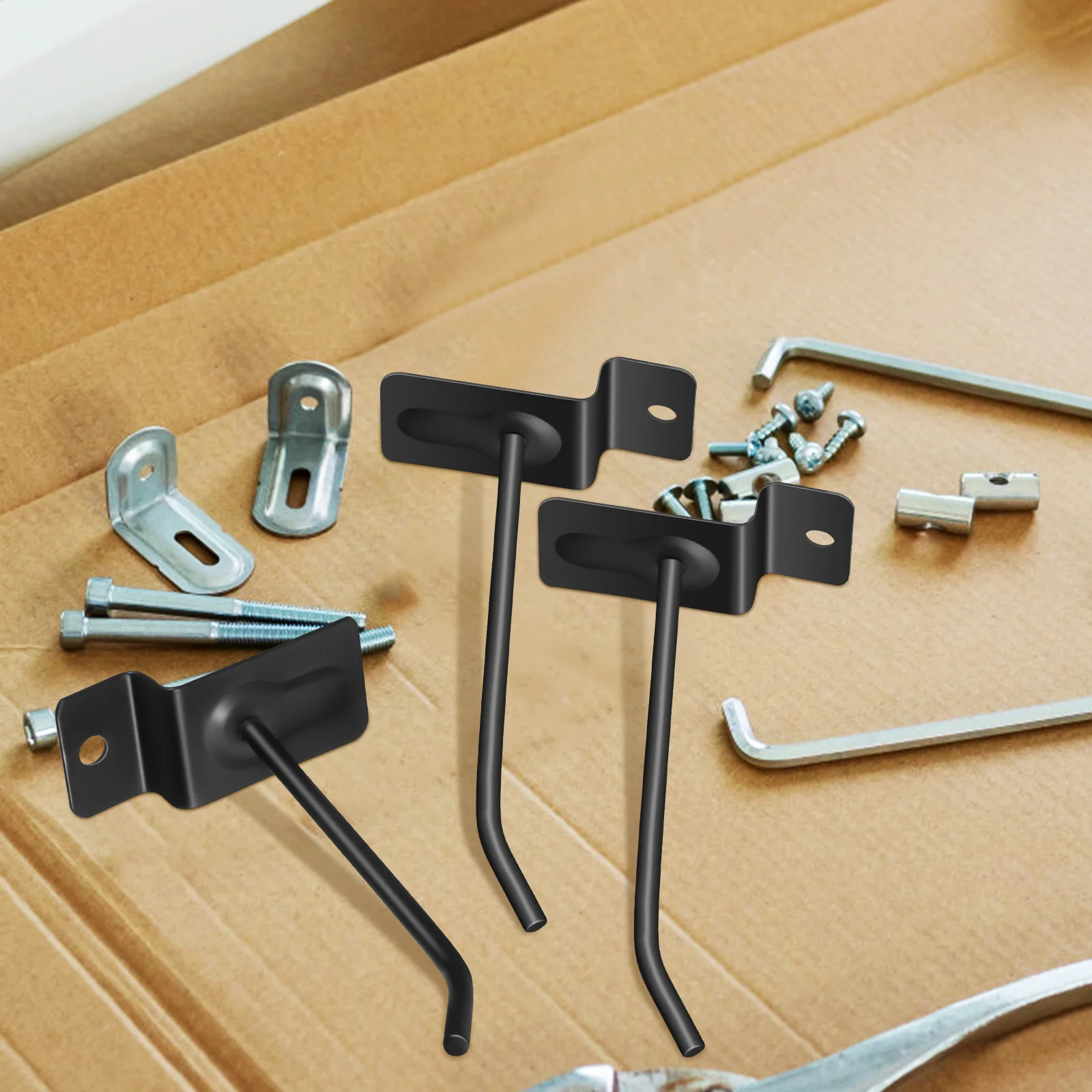20 Pcs Slot Hook Shelf Storage Hangers Wall Hanging Hooks Pegboard for Home Iron Tools Panel